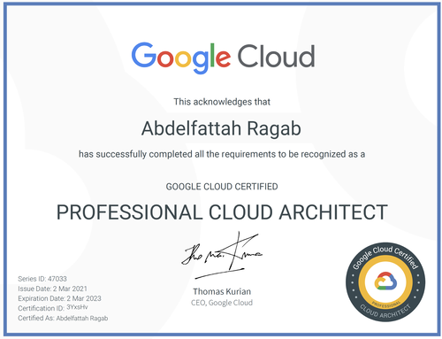 Google Cloud - Professional Cloud Architect