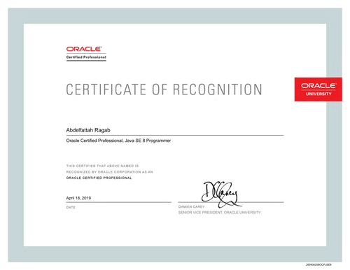 Oracle Certified Professional, Java SE 8 Programmer