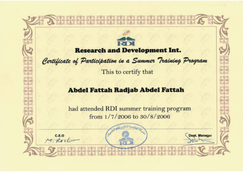 RDI summer training